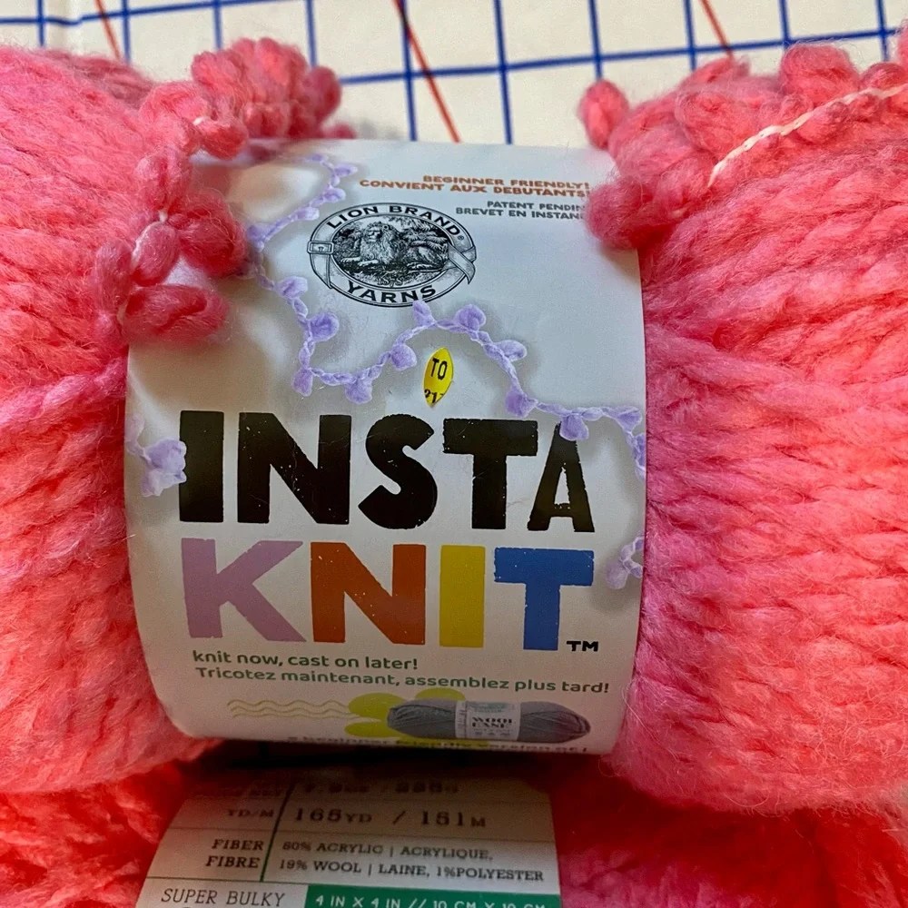 Lion Brand Insta Knit Hot to Trot Pink Yarn 3 pack - Picture 3 of 3